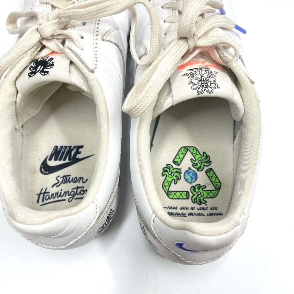 Nike Cortez Steve Harrington Earth Day Sneaker Shoes Size 8 White - Picture 11 of 16